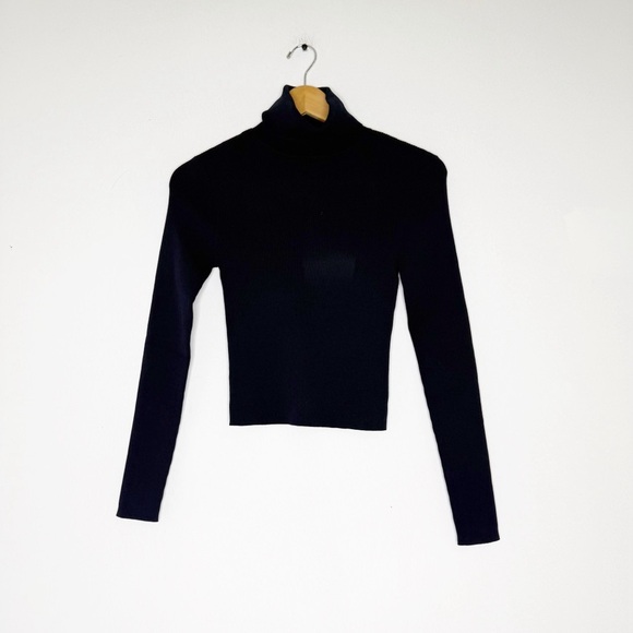A.L.C. Ribbed Turtleneck Sweater – Navy Blue – Size Small - Picture 3 of 6